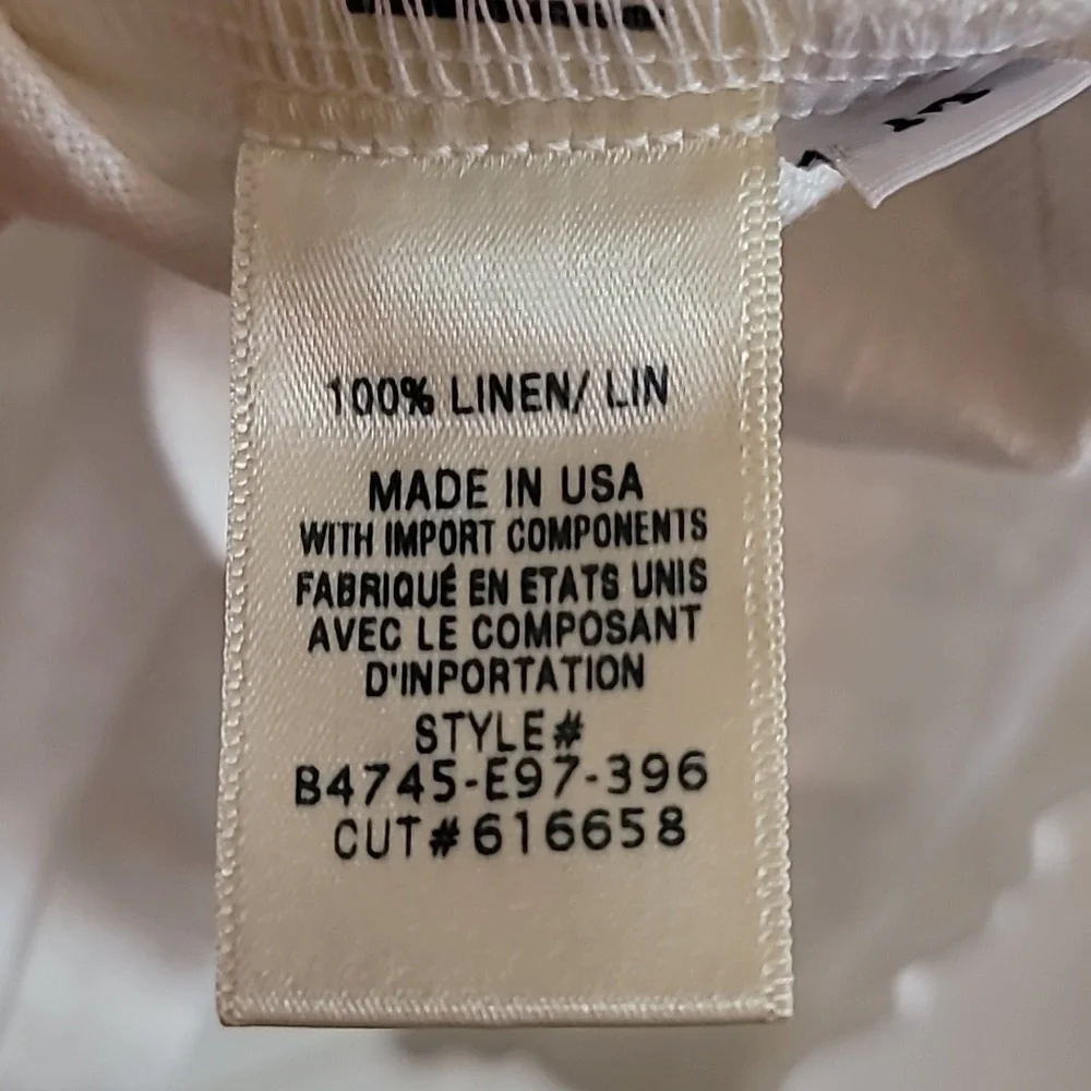 Bella Dahl White Sleeveless Linen Mini Dress / Blazer Dress Sz Medium - Picture 13 of 13